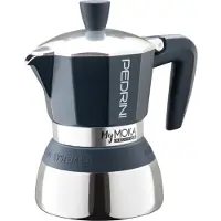 Pedrini MyMoka induction, Mokka-Kanne, Braun, Edelstahl, Aluminium, Silikon, Edelstahl, 2 Tassen, MyMoka induction, 1 Stück(e)