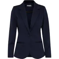 Fransa Blusenblazer "Damen Blazer FRZABLAZER", Damen, Gr. XXL, blau ((noos) schwarz peacoat), Obermaterial: 74% Polyester PES. 22% Viskose CV. 4% Elasthan EL., Blazer Blusenblazer
