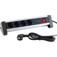 S-Impuls S/CONN 60317, 1,5 m, Drinnen, Aluminium, Schwarz, Weiß, GS, 4 AC-Ausgänge