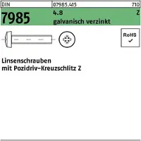 Hörger & Geßler ISO 7045 - Stahl 4.8 verzinkt - M 4x45 - Linsenschrauben metrisch mit Kreuzschlitz Z