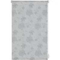 Gardinia Seitenzugrollo "EASYFIX Rollo Dekor Stickerei" Gr. 1, silber (silberfarben), B:45cm H:150cm, Polyester, Rollos, Seitenzugrollo, mit Stickerei Motiv