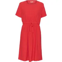 Cream Midikleid "Kleid CRMianna", Damen, Gr. XS, N-Gr, rot (flame scarlet), Obermaterial: 95% Polyester PES. 5% Elasthan EL., Kleider Midikleid