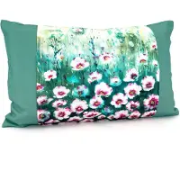 Weckbrodt Dekokissen "Blumenwiese" Gr. 1, grün (grün, gemustert), B:30cm L:50cm, Bezug: 100% Polyester, Dekokissen_Sitzkissen_Kissenhüllen, Dekokissen, Lotus-Effekt, Garten, Blumen, Kissen