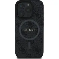 GUESS GUHMP16LG4GFRK iPhone 16 Pro 6,3" czarny/black MagSafe PU 4G Ring Classic Logo