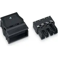 Wago 770-114 Stecker,mit Zugentlastungsgehäuse,4-polig,schwarz 770114 - 25 Stück