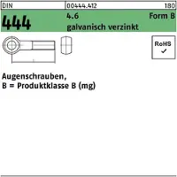 Reyher DIN 444 Stahl 4.6 verzinkt BM 24x100 - Augenschrauben Form B Teilgewinde