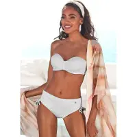 LASCANA Bügel-Bandeau-Bikini-Top "Omara" mit Lochstickerei