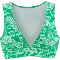 Venice beach Bustier-Bikini-Top "Moloka", Damen, Gr. 40, Cup C/D, grün (grün bedruckt), Recycling-Polyamid, bedruckt, Bikini-Oberteile Bustier-Bikini-Top, mit tropischem Print