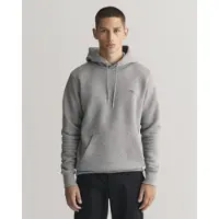 Gant für Herren. 2007058 Sweatshirt mit Kapuze und grauem Schild (XS), Lässig, Baumwolle, Langarm