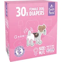 EASYPETS Hundewindeln für Hündinnen, Größe M/L, 30 Stück