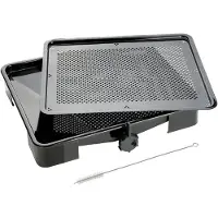 Zenker SRT Bratenblech (ca. 39 x 6 x 33 cm) SPECIAL COOKING, Bräter mit innovativer Bratensaft-Funktion, rechteckige Ofenform mit Emaille-Versiegelung, Backblech mit Auffangbehälter (Farbe: Schwarz)