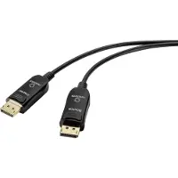 Renkforce Glasfaser / DisplayPort Anschlusskabel DisplayPort Stecker, DisplayPort Stecker 15.00 m Schwarz UHD 8K @ 60 H