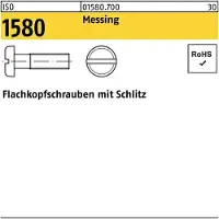 Reyher Flachkopfschraube ISO 1580 m.Schlitz M 6 x 25 Messing