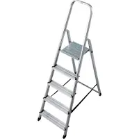 Krause Trittleiter "CORDA", silber (silberfarben), B:46cm H:162cm, Aluminium, Leitern, Trittleiter