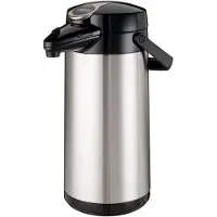 Bravilor Bonamat Bonamat Isokanne Airpot Furento, 2,2 Liter, Pumpkanne mit Druckhebel zum einfachen Mitnehmen, Maße (Ø x H) 164 x 378 mm, Edelstahlinnenzylinder