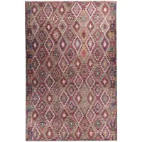 Gino Falcone Teppich "Cecilia 27593" Gr. 2, bunt, B:90cm H:3mm L:160cm, Kunstfaser, Teppiche, Teppich, Flachgewebe, bedruckt, Rauten Design, auch als Läufer