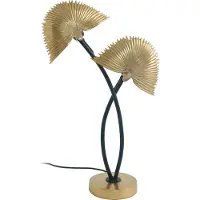 Kayoom Tischleuchte "Tischlampe Twinflame 125", gold, 2, H: 60cm, 1 Stk., Leuchten, Dekorative Tischlampe mit zwei Lichtobjekten aus Metall, Tischleuchte