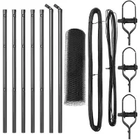 vidaXL Bodenmontierter Sechseckzaun 10 x 0,6 m PVC-beschichteter Stahl