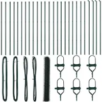 vidaXL Bodenmontierter Sechseckzaun 50 x 1 m PVC-beschichteter Stahl