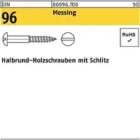 Reyher DIN 96 - Messing blank - 5x25 - Holzschrauben mit Linsenkopf und Schlitz