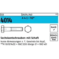 Hörger & Geßler ISO 4014 - Edelstahl A4-70 - M 22x80 - Sechskantschrauben mit Schaft