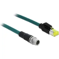 DeLOCK 85429, 1 m, Cat6a, S/FTP (S-STP), RJ-45, M12, Blau