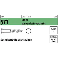 Reyher DIN 571 Stahl verzinkt 12x220 - Sechskant-Holzschrauben