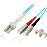 EFB Elektronik O0314.35 Duplex Jumper LC-SC 50/125μ, OM3, LSZH, aqua, 2.0mm, 35m O031435