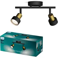 Philips Conduit Decken-/Wandspot 2x, Schienenlichtschranke, GU10, 2 Glühbirne(n), LED, 220-240 V, Schwarz