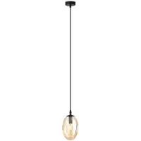 Emibig Hängelampe , 1xE14, 10W, Modell ASTRAL, honigfarbener Lampenschirm, Artikelnummer 1267/1