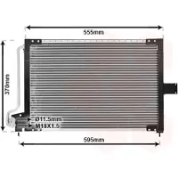 VAN WEZEL Kondensator, Klimaanlage 37005209 für OPEL