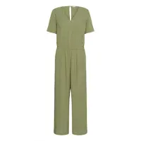 Kaffe Jumpsuit "Damen Overall KAmilia", Damen, Gr. 46, N-Gr, grün (oil grün), Obermaterial: 70% Viskose CV. 30% Leinen LI., Overalls Jumpsuit