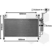 VAN WEZEL Kondensator, Klimaanlage 27005236 für MAZDA