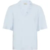 Kaffe Kurzarmbluse "Damen Bluse kurzarm BPjuliana", Damen, Gr. XL, blau (nantucket breeze), Obermaterial: 85% Viskose LENZING ECOVERO CV LenzEcov. 15% Nylon NY., Blusen Kurzarmbluse