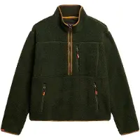Superdry für Herren. M2014149A Half Zip Fleece Outdoor grün (M), Lässig, Polyester