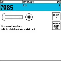 Hörger & Geßler ISO 7045 - Edelstahl A2 - M 6x40 - Linsenschrauben metrisch mit Kreuzschlitz Z