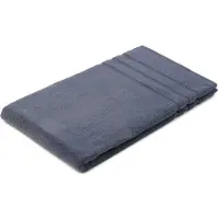 Gozze Badematte GÖZZE "Monaco 0,8" Gr. 2, blau (dunkelblau), H:5mm, Baumwolle, Badematten, Badematte, Badteppich, Frottier-Qualität, Uni Farben, mit Bordüre