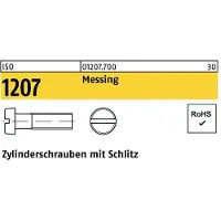 Reyher DIN 84 / ISO 1207 - Messing - M 6x12 - Zylinderschrauben mit Schlitz