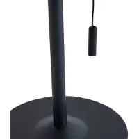 LINDBY LED-Solar-Tischleuchte Hilario, schwarz, Eisen, Akku