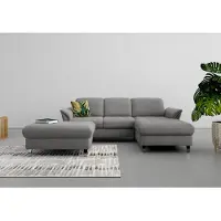 Sit&More Stauraumhocker SIT & MORE "Maggiore", grau, B:102cm H:48cm T:67cm, 98% Polyester, 2% Polyamid, Hocker, Stauraumhocker, mit Stauraum und modernen Metallbeinen
