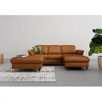 Sit&More Stauraumhocker SIT & MORE "Maggiore", braun (cognac), B:102cm H:48cm T:67cm, 100% Polyester, Hocker, Stauraumhocker, mit Stauraum und modernen Metallbeinen