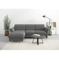 Sit&More Ecksofa SIT & MORE "Grenoble L-Form mit Federkern", grau, B:251cm H:85cm T:161cm, Sofas, Ecksofa, wahlweise mit Bettfunktion, Bettkasten, Arm- und Kopfteilverstellung