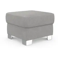 Domo Hocker "Anzio", grau (hellgrau), B:59cm H:43cm T:59cm, Hocker, Hocker, wahlweise mit Federkern