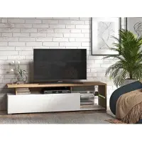 Inosign Lowboard "Arctic TV-Board", weiß (artisan eiche, weiß hochglanz), B:170cm H:46,5cm T:41,5cm, Sideboards, Lowboard, TV-Kommode,Br. 170 cm, mit und ohne LED-Beleuchtung,Front mit Fräsung