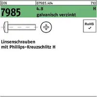 F. REYHER Nchfg. GmbH & Co. KG ISO 7045 - Stahl 4.8 verzinkt - M 6x14 - Linsenschrauben metrisch mit Kreuzschlitz H