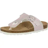 Lico Zehentrenner "Zehenstegpantolette Bioline Stone Kids", Mädchen, Gr. 35, rosa, Synthetik, Schuhe Zehentrenner