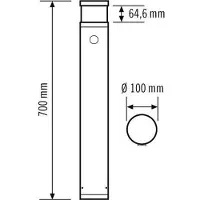 ESYLUX EL10821240 LED DALI Automatik Pollerleuchte aus hochwertigem Aluminium mit Lotuseffekt, DALI-Bewegungsmelder und integrierter