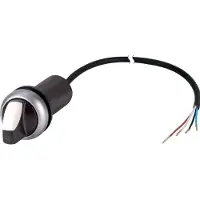 Eaton 186183 Wahltaste, mit Knebelgriff, rastend, 1 S, Kabel (schwarz) mit offenem Ende, 4-polig, 3.5 m, 2 Stellungen, Frontring Titan C22-WRK-K10-P65