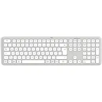 Hama WK-550, Volle Größe (100%), Kabellos, RF Wireless + Bluetooth, Scherenschalter, QWERTZ, Grau, Weiß