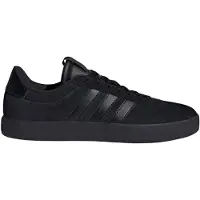 Adidas Sneaker SPORTSWEAR "VL COURT 3.0", Damen, Gr. 44,5, schwarz (core schwarz, core schwarz, core schwarz), Leder, Synthetik, Schuhe Sneaker, inspiriert vom Design des samba, Topseller